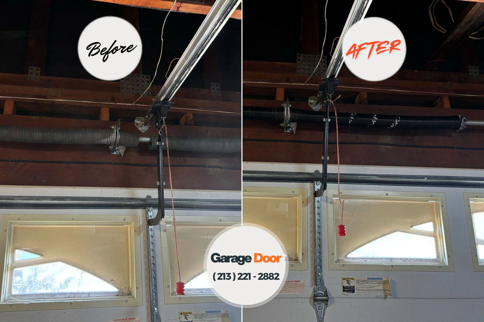Before and after: garage door repair Fountain Green, UT